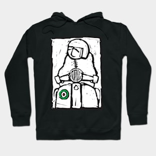 Classic Retro, Vintage,  Scooter, Scooterist, Scootering, Scooter Rider, Mod Art Hoodie